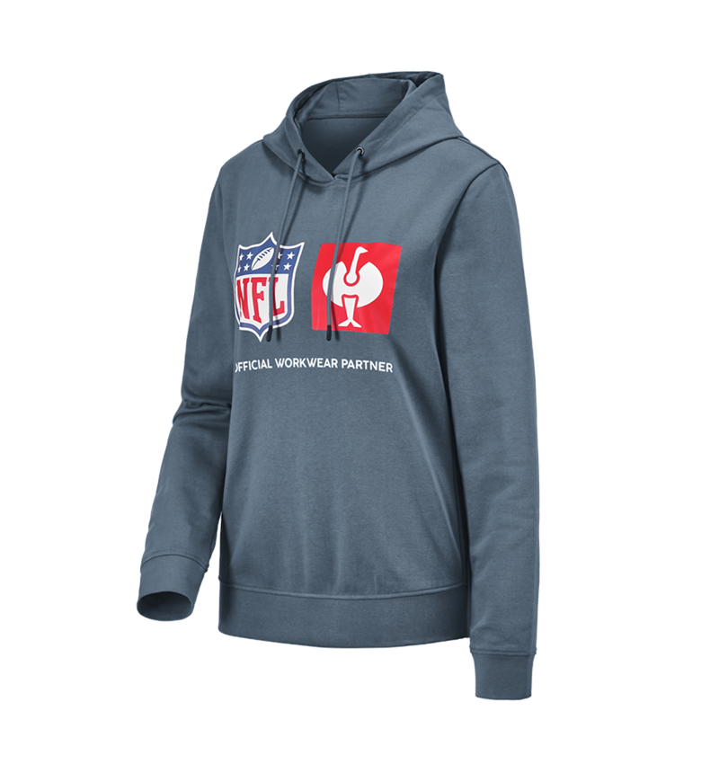 Samarbeten: NFL Hoodie cotton, ladies + oxidblå 2