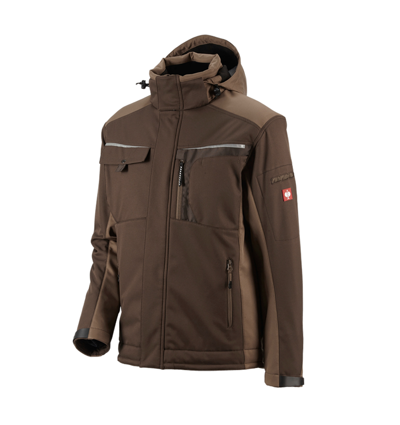 Work Jackets: Softshell jacket e.s.motion + chestnut/hazelnut 2