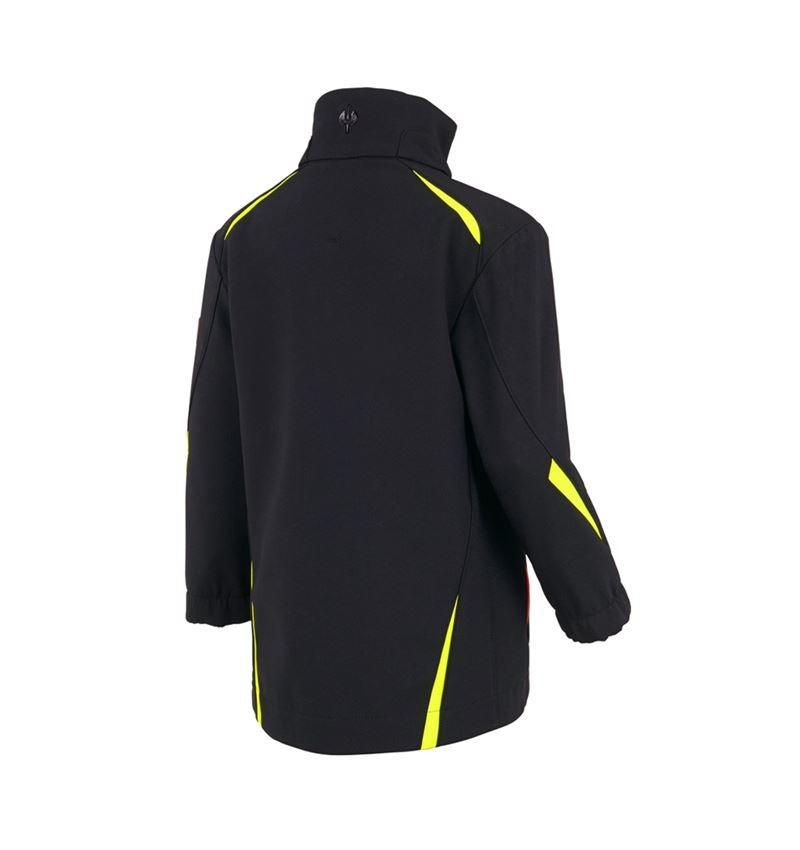 Jackets: Softshell jacket e.s.motion 2020, children's + black/high-vis yellow/high-vis orange 3