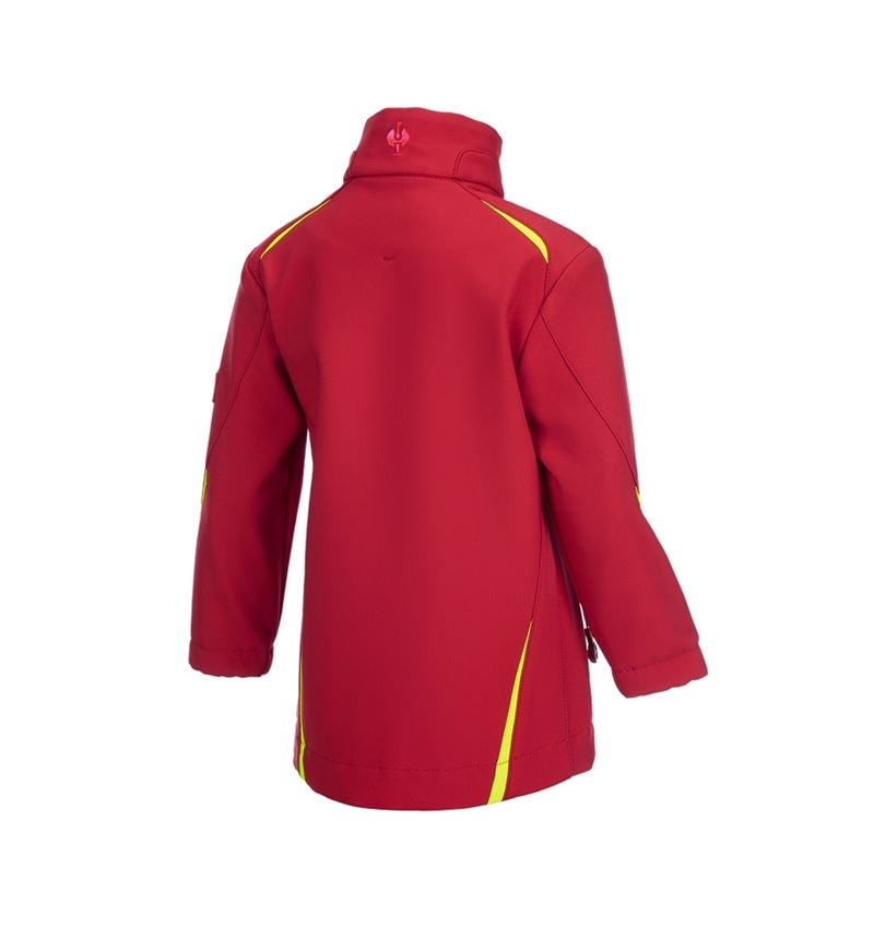 Topics: Softshell jacket e.s.motion 2020, children's + fiery red/high-vis yellow 3