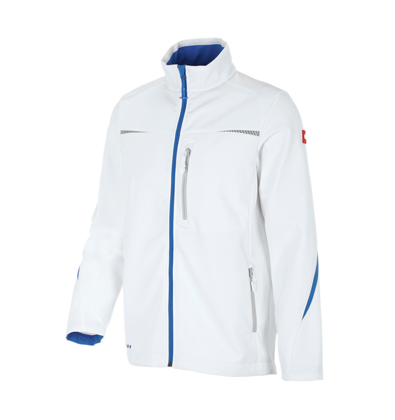 Plumbers / Installers: Softshell jacket e.s.motion 2020 + white/gentianblue 2