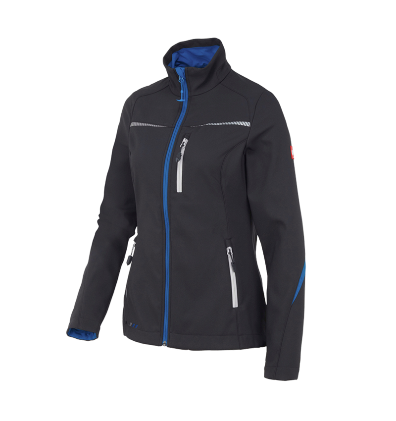 Plumbers / Installers: Softshell jacket e.s.motion 2020, ladies' + graphite/gentianblue 2