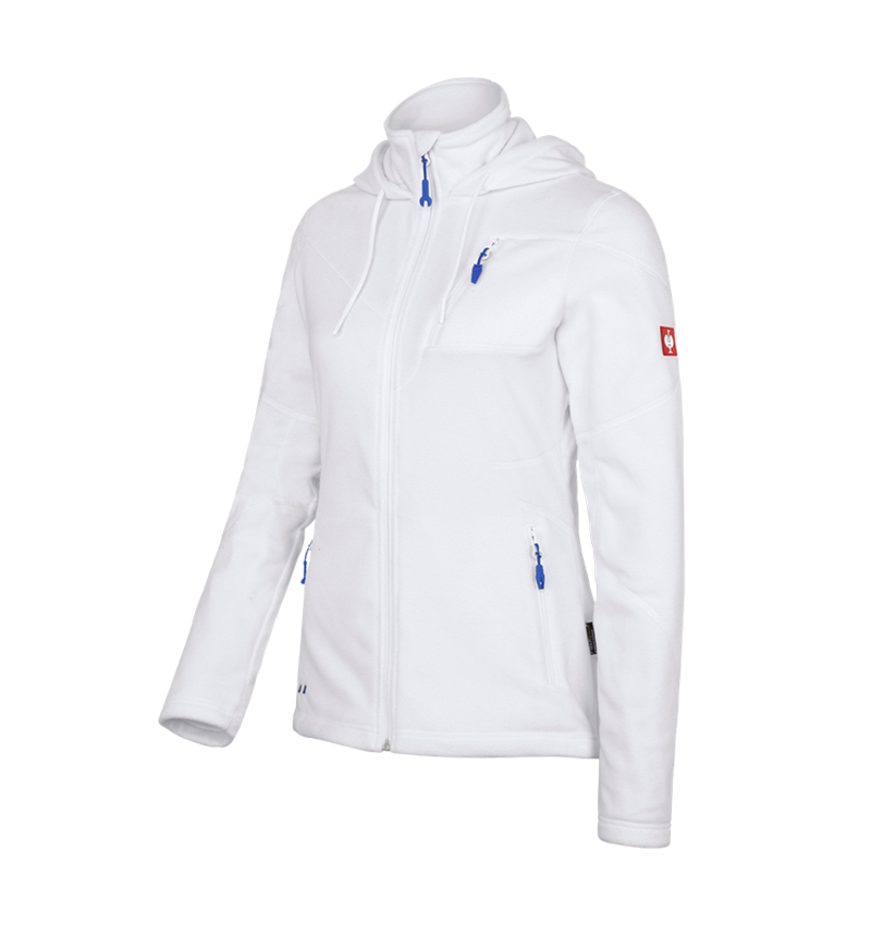 Work Jackets: Hooded fleece jacket e.s.motion 2020, ladies' + white 1