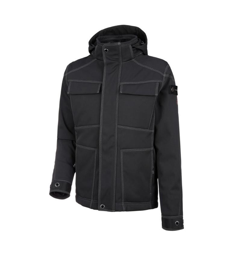 Work Jackets: Winter softshell jacket e.s.roughtough + black 2