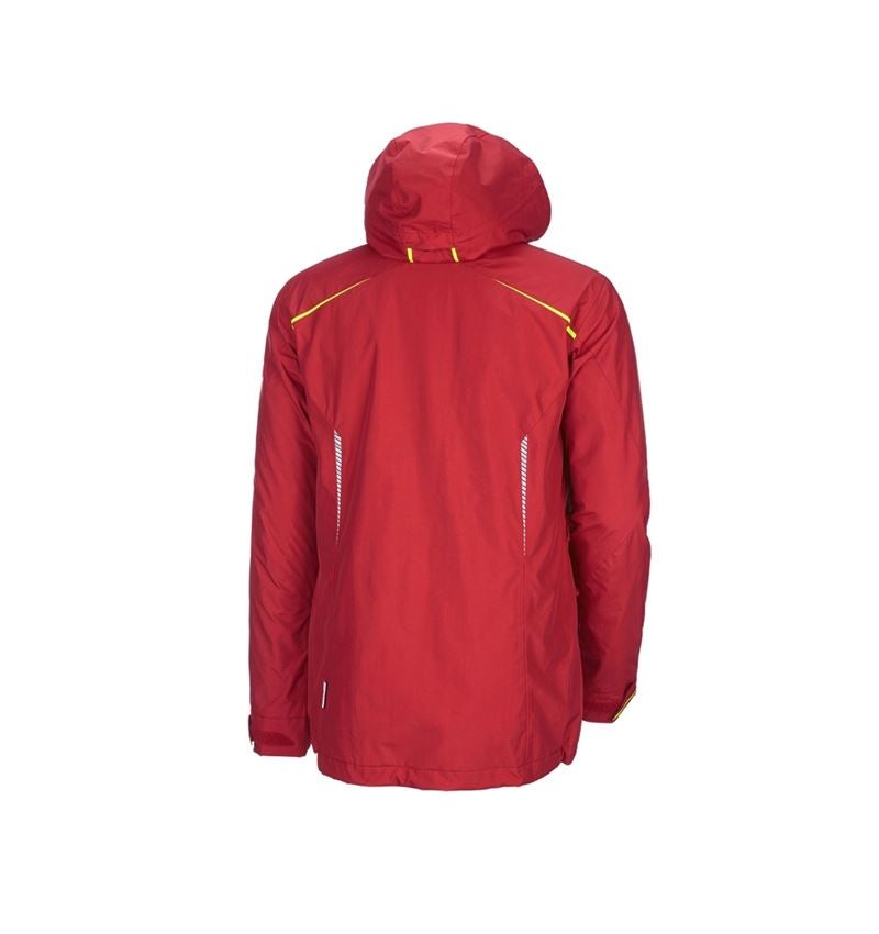 Plumbers / Installers: 3 in 1 functional jacket e.s.motion 2020, men's + fiery red/high-vis yellow 3