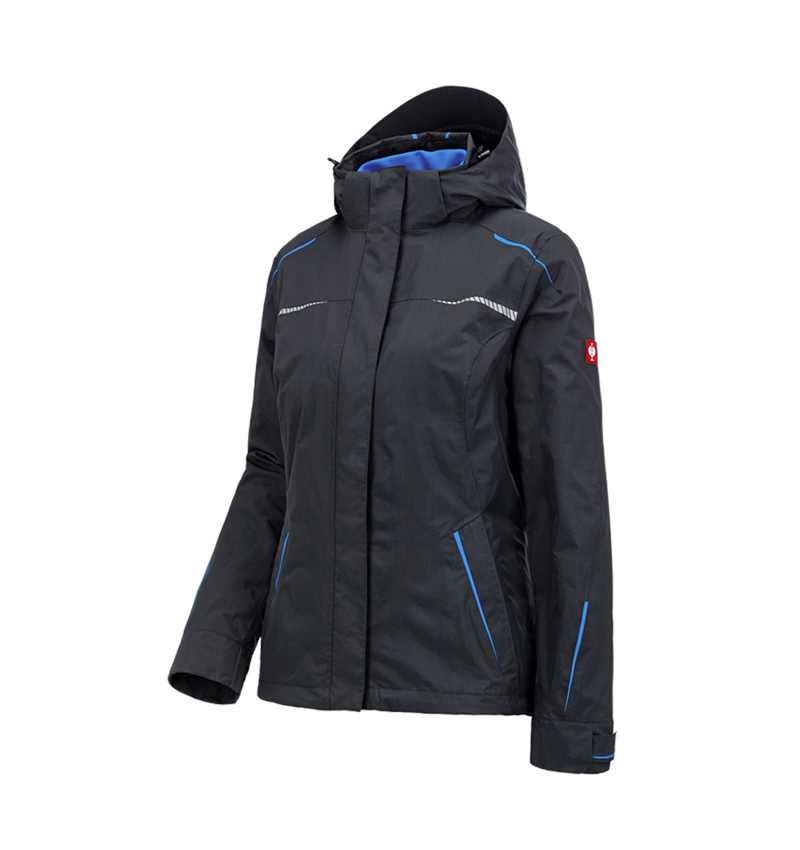 Gardening / Forestry / Farming: 3 in 1 functional jacket e.s.motion 2020, ladies' + graphite/gentianblue 2