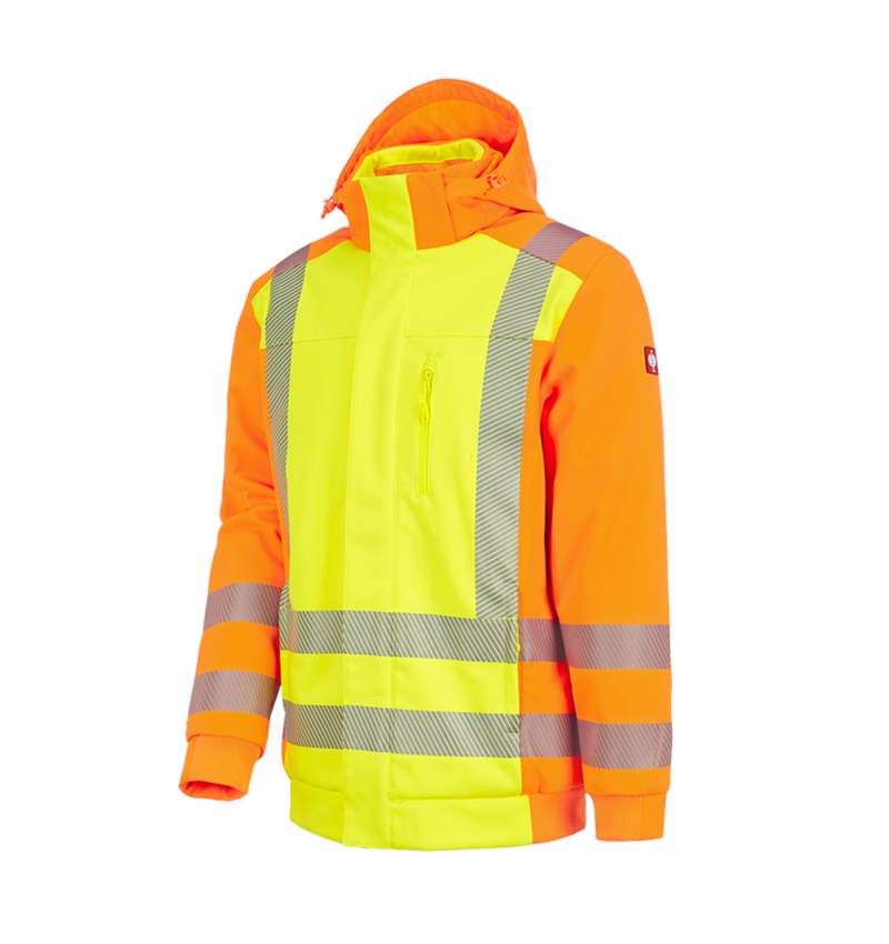 Cold: High-vis winter softshell jacket e.s.motion 2020 + high-vis yellow/high-vis orange 2