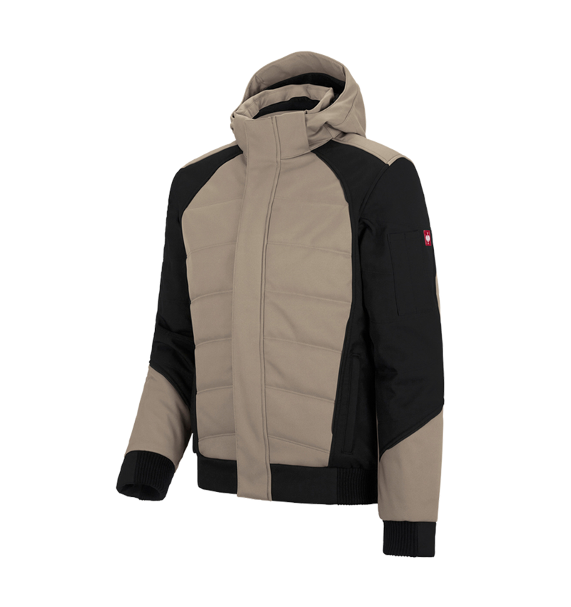 Work Jackets: Winter softshell jacket e.s.vision + clay/black 2