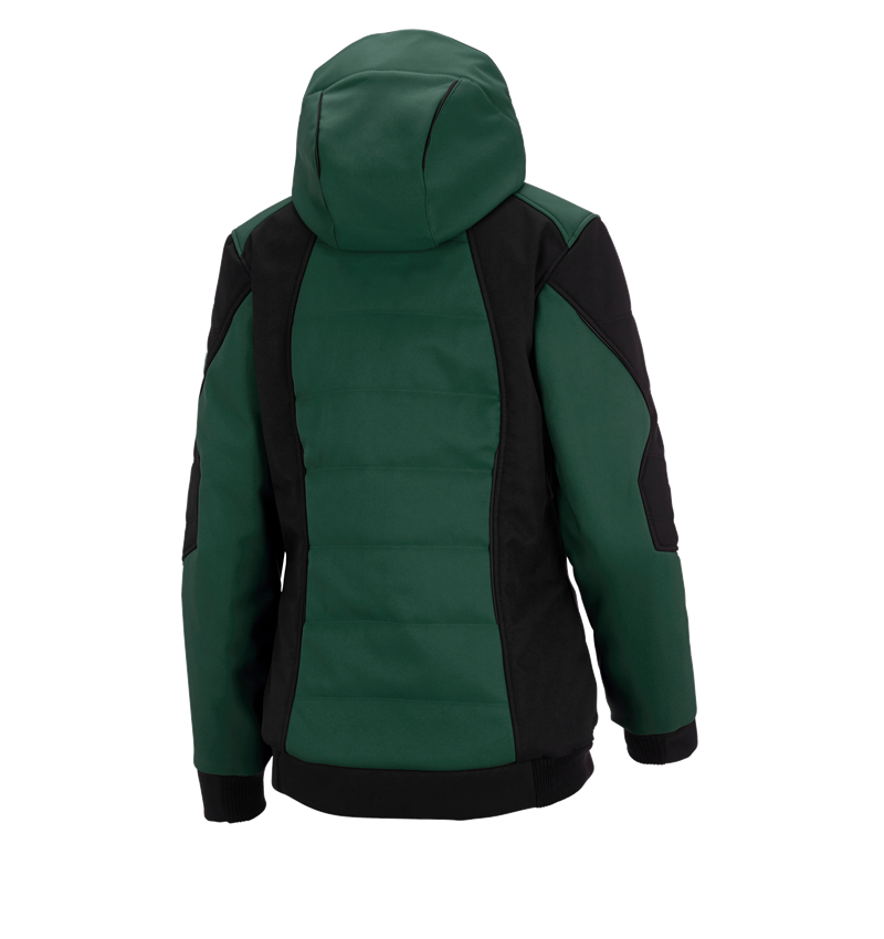 Plumbers / Installers: Winter softshell jacket e.s.vision, ladies' + green/black 3