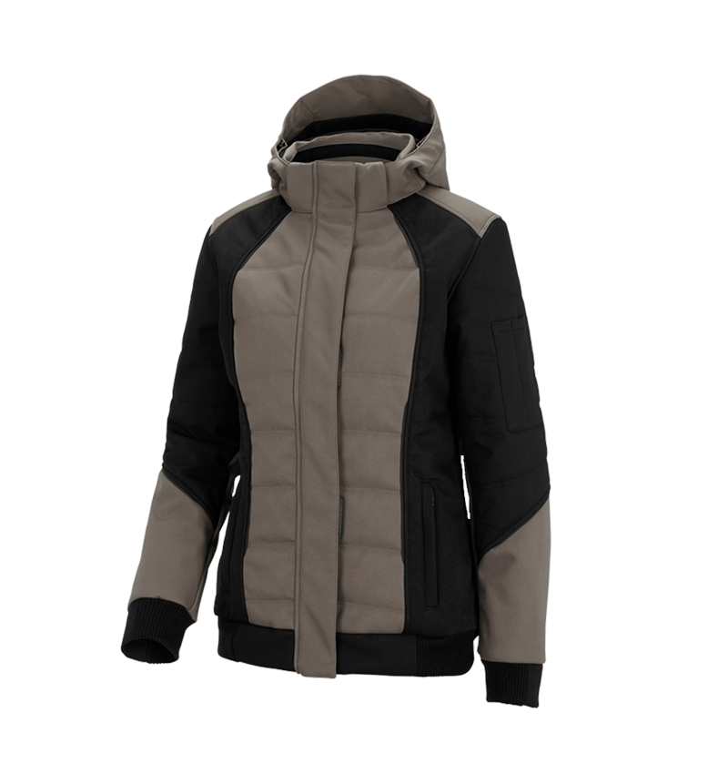 Gardening / Forestry / Farming: Winter softshell jacket e.s.vision, ladies' + stone/black 2