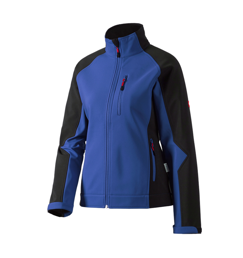 Work Jackets: Ladies' softshell jacket dryplexx® softlight + royal/black 2