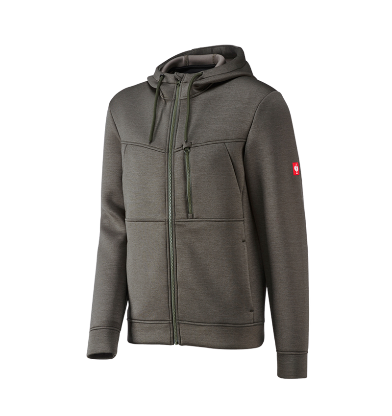 Joiners / Carpenters: Hooded jacket climafoam e.s.dynashield + thyme melange 2