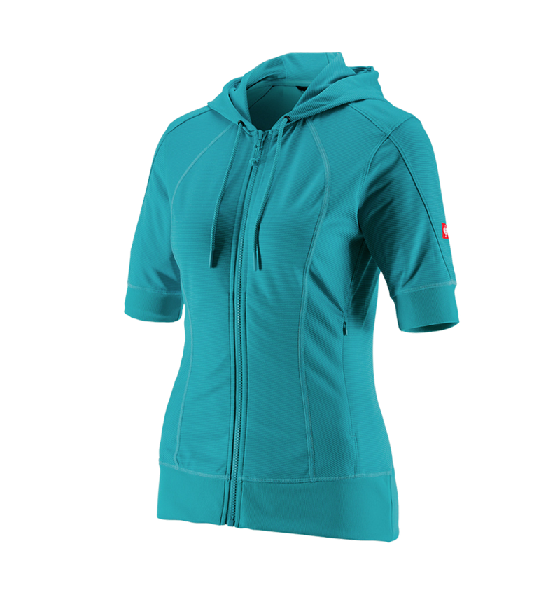 Topics: e.s.Funct. hooded jacket stripe 3/4-sleeve,ladies' + ocean 2
