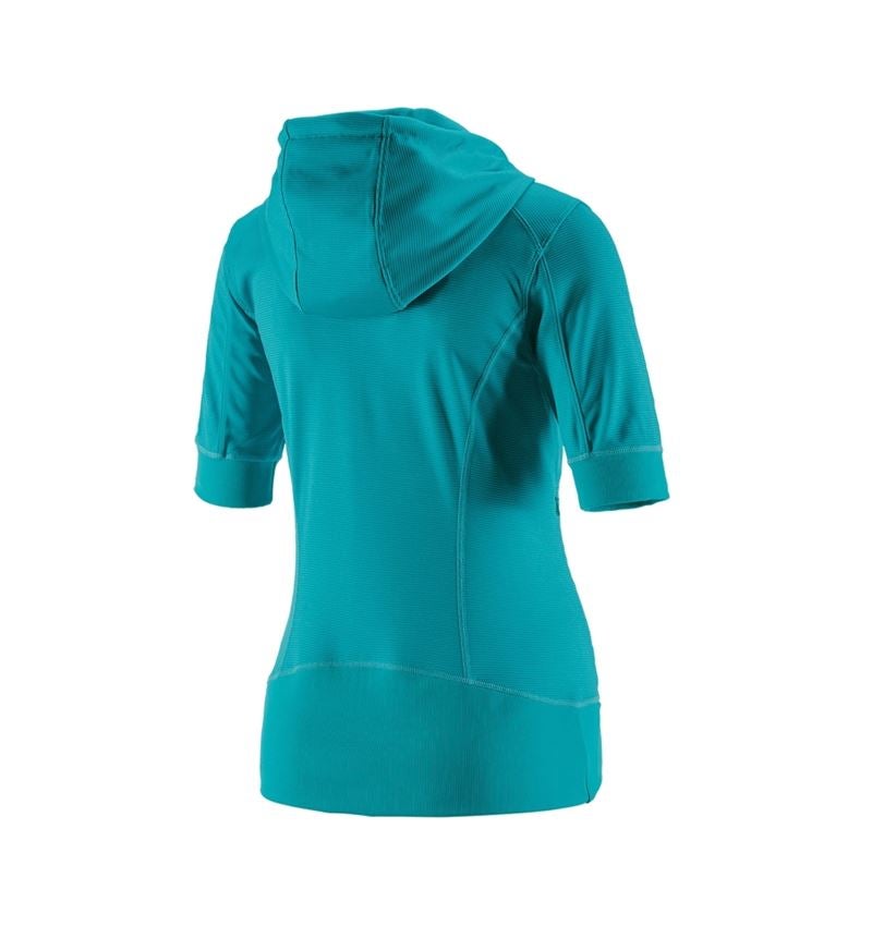 Shirts, Pullover & more: e.s.Funct. hooded jacket stripe 3/4-sleeve,ladies' + ocean 3