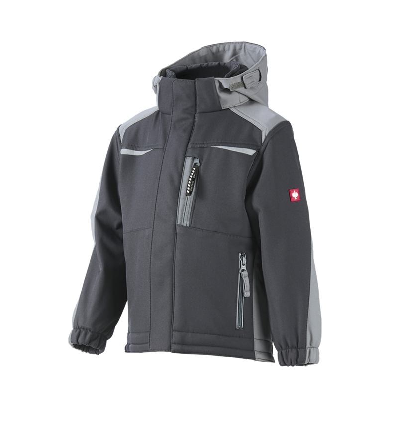 Jackets: Children's softshell jacket e.s.motion + graphite/cement 2