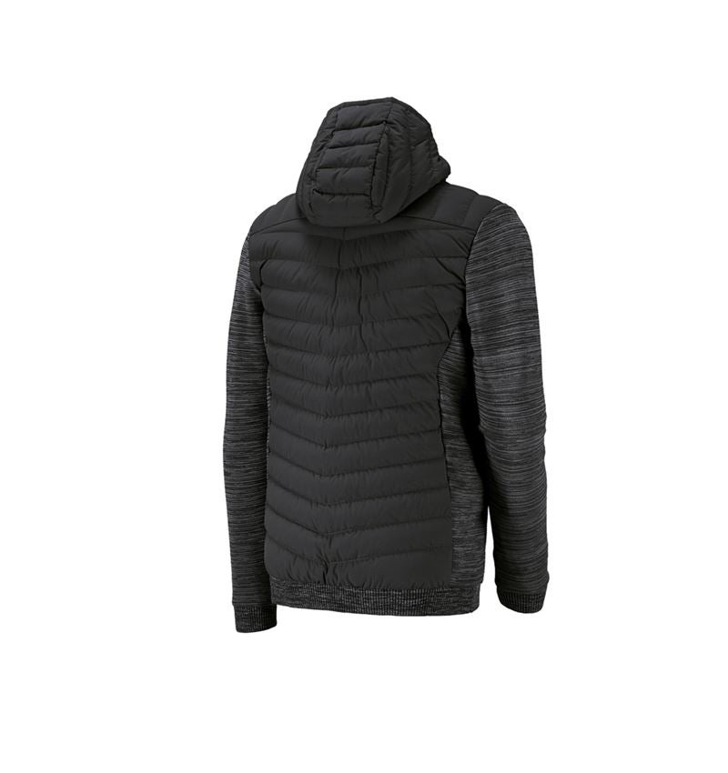 Gardening / Forestry / Farming: Hybrid hooded knitted jacket e.s.motion ten + oxidblack melange 2