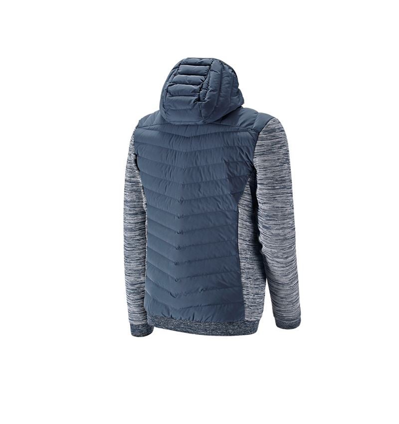 Gardening / Forestry / Farming: Hybrid hooded knitted jacket e.s.motion ten + slateblue melange 3