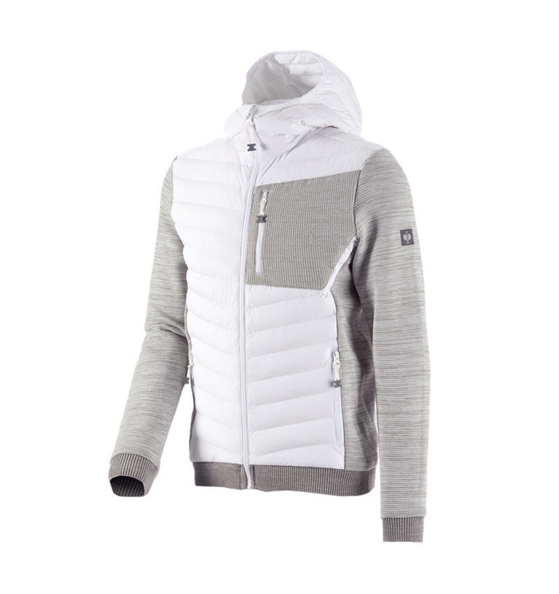 Gardening / Forestry / Farming: Hybrid hooded knitted jacket e.s.motion ten + white melange 3