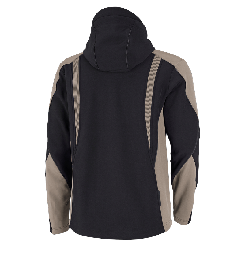 Work Jackets: Softshell jacket e.s.vision + black/clay 1