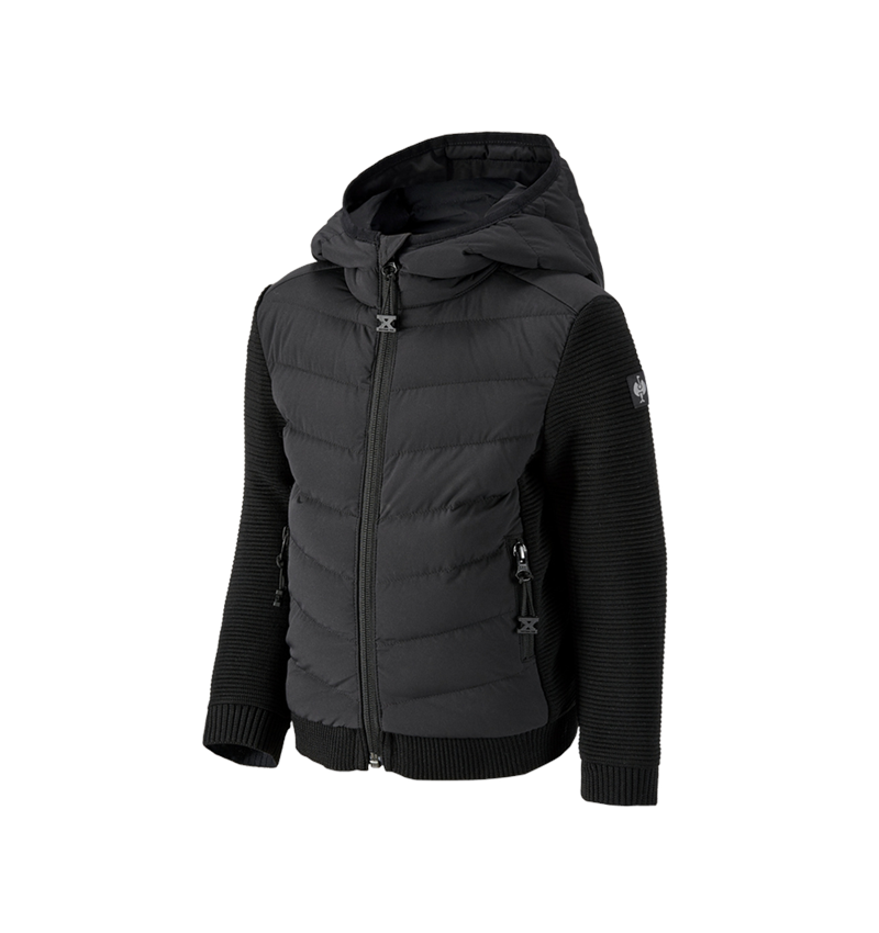 Topics: Hybrid hooded knitted jacket e.s.motion ten,child. + black 1