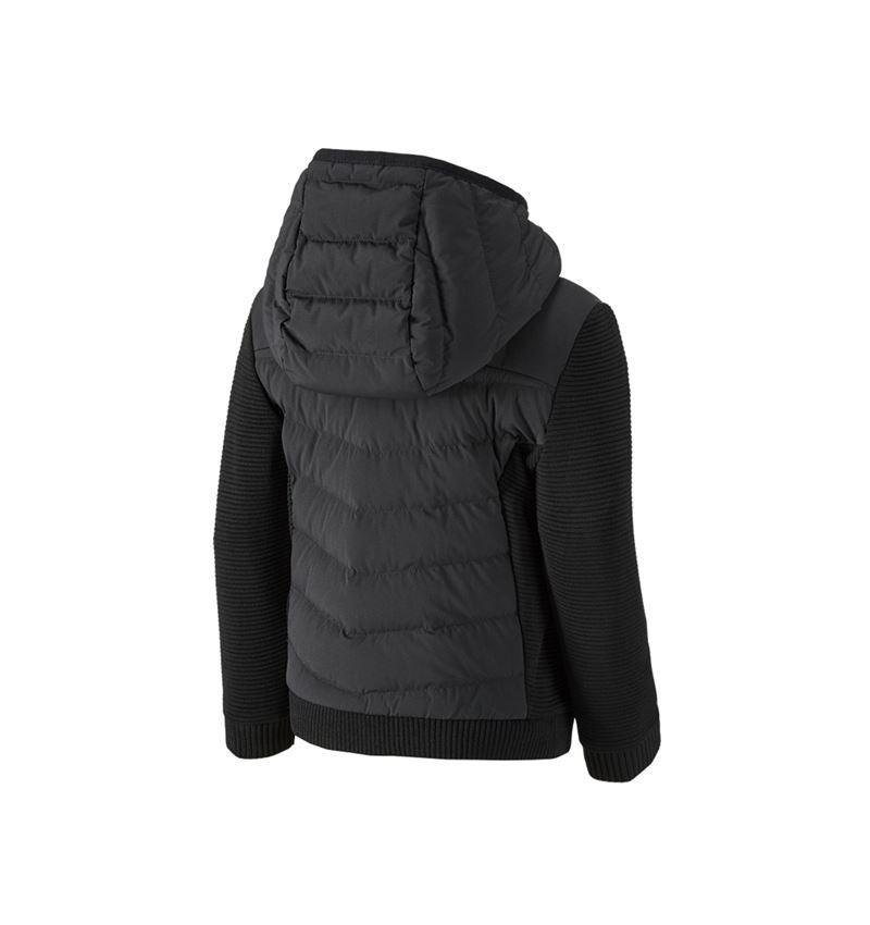 Topics: Hybrid hooded knitted jacket e.s.motion ten,child. + black 2
