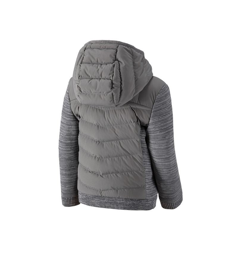Topics: Hybrid hooded knitted jacket e.s.motion ten,child. + granite melange 2