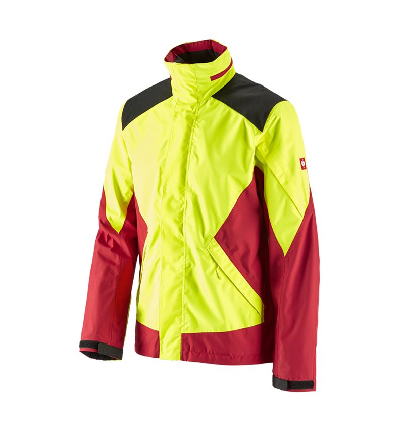 Gardening / Forestry / Farming: e.s. Forestry rain jacket + high-vis yellow/fiery red 2