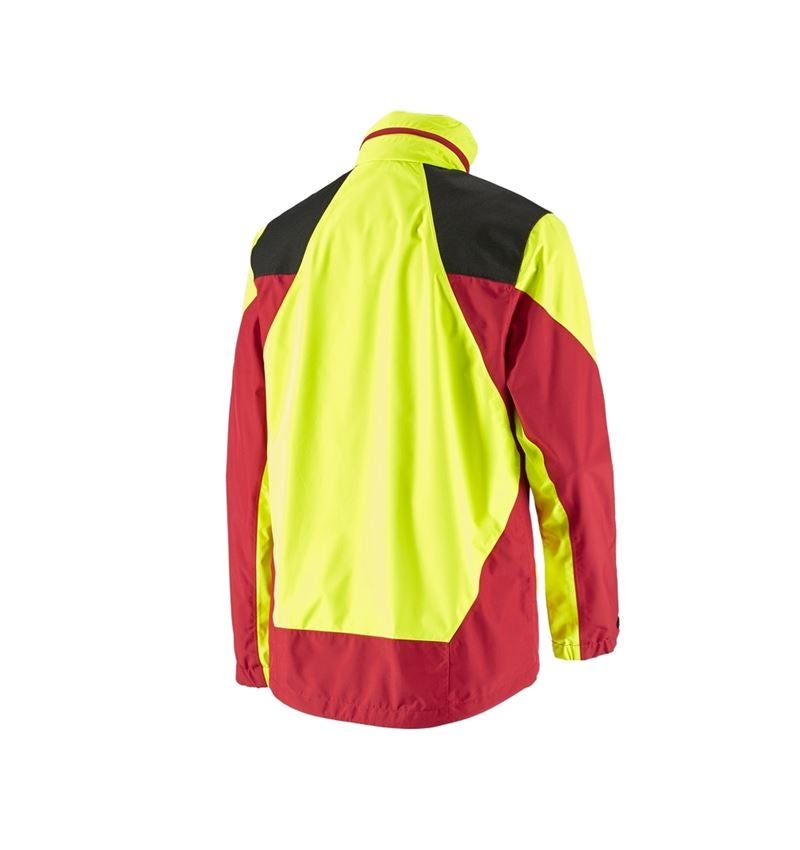 Gardening / Forestry / Farming: e.s. Forestry rain jacket + high-vis yellow/fiery red 3