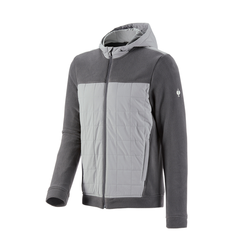 Topics: Hybrid fleece hoody jacket e.s.concrete + anthracite/pearlgrey 2