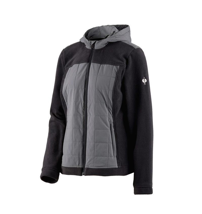 Topics: Hybrid fleece hoody jacket e.s.concrete, ladies' + black/basaltgrey 2