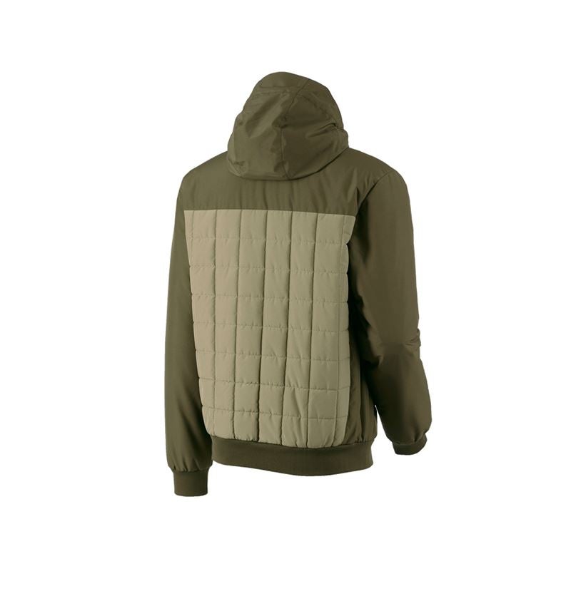Work Jackets: Hooded pilot jacket e.s.concrete + mudgreen/stipagreen 4