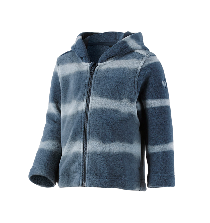 Jackor: Huvjacka av fleece tie-dye e.s.motion ten, barn + skifferblå/rökblå 2