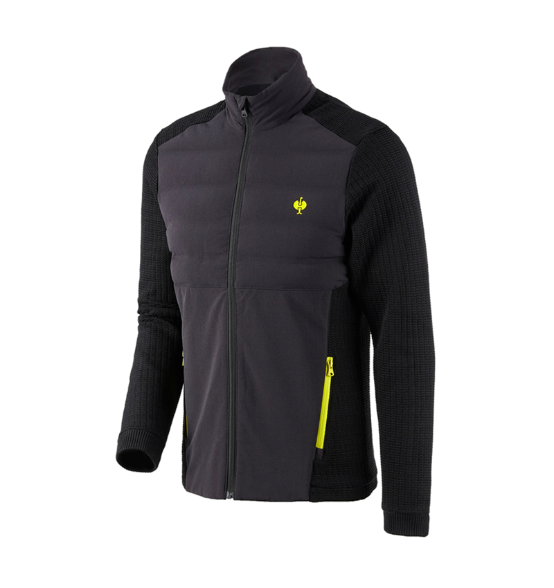 Topics: Hybrid knitted jacket e.s.trail + black/acid yellow 3