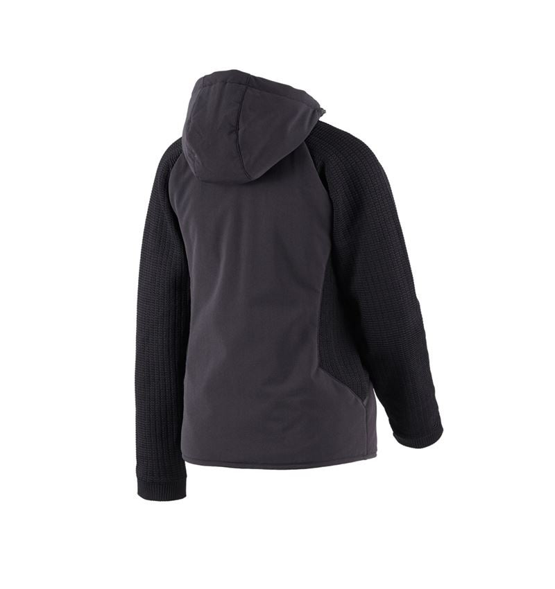 Clothing: Hybrid hooded knitted jacket e.s.trail, ladies' + black 3