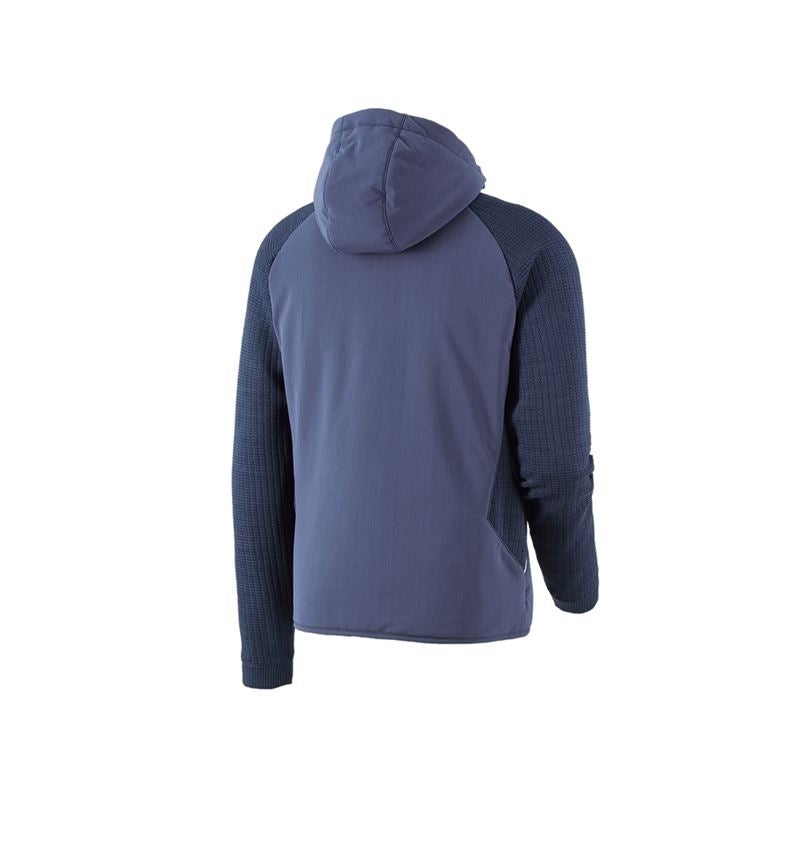 Topics: Hybrid hooded knitted jacket e.s.trail + deepblue/white 3