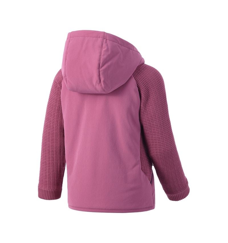 Jackets: Hybrid hooded knitted jacket e.s.trail, children's + tarapink/deepblue 4