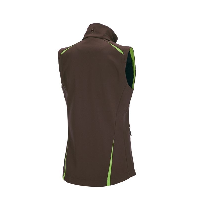 Joiners / Carpenters: Softshell bodywarmer e.s.motion 2020, ladies' + chestnut/seagreen 3