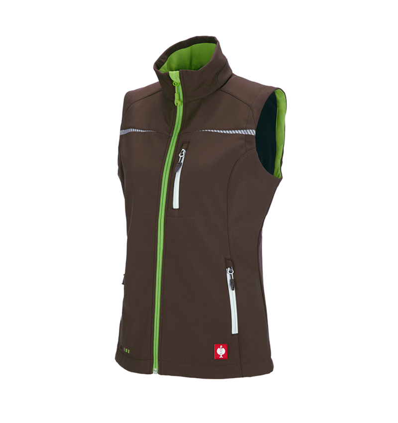 Joiners / Carpenters: Softshell bodywarmer e.s.motion 2020, ladies' + chestnut/seagreen 2
