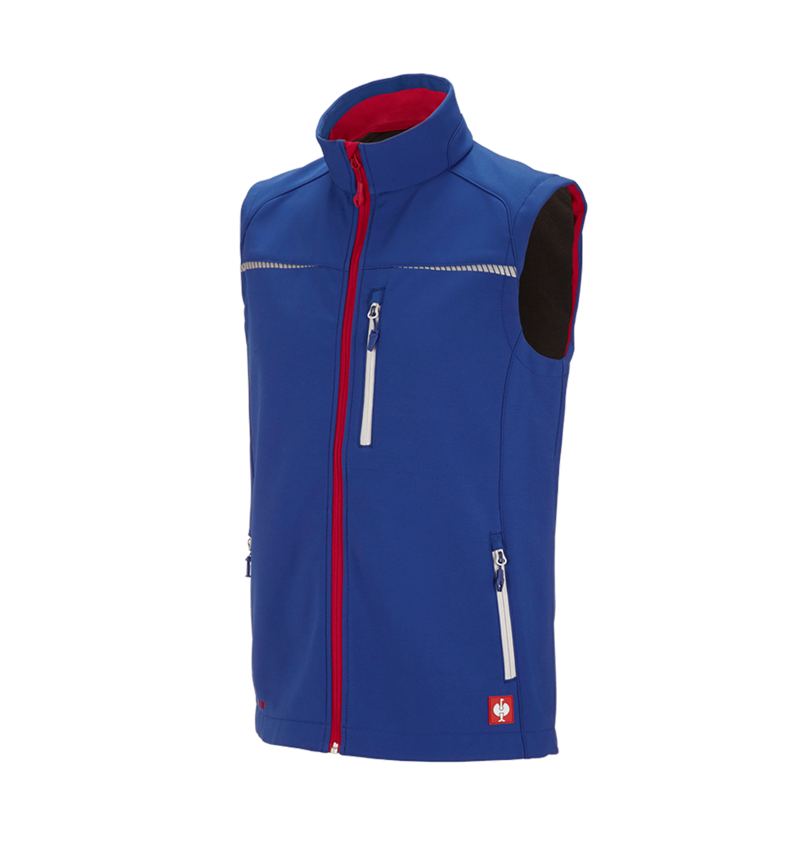 Joiners / Carpenters: Softshell bodywarmer e.s.motion 2020 + royal/fiery red 2