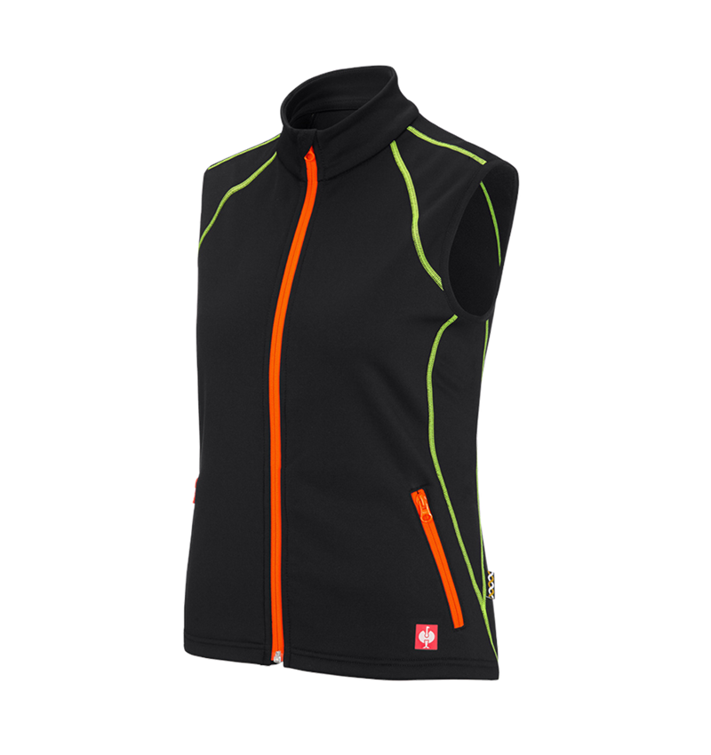 Gardening / Forestry / Farming: Funct. bodyw. thermo stretch e.s.motion 2020,lad. + black/high-vis yellow/high-vis orange 2