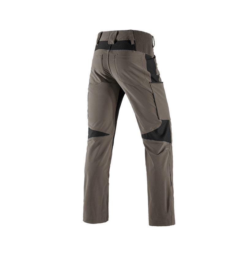 Work Trousers: Cargo trousers e.s.vision stretch, men's + stone/black 3