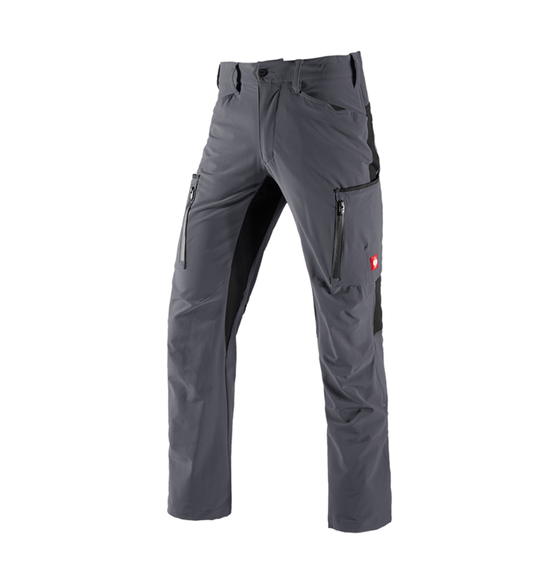 Work Trousers: Cargo trousers e.s.vision stretch, men's + grey/black 2
