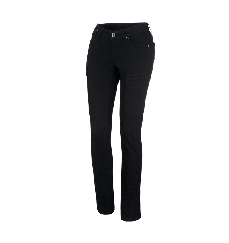 Work Trousers: e.s. 7-pocket jeans, ladies' + black 3