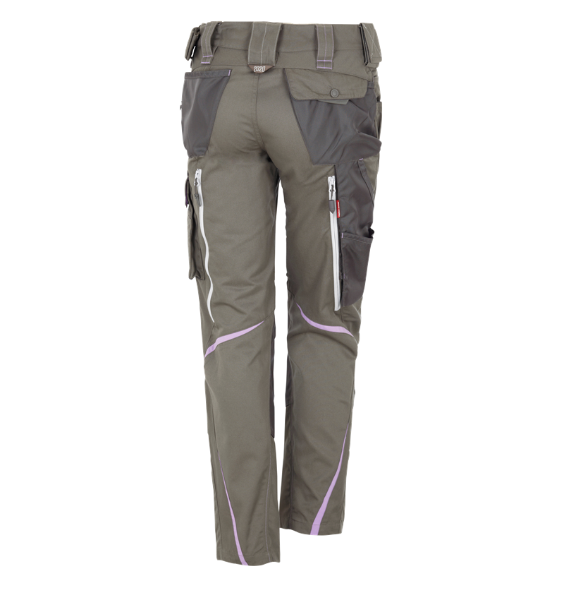 Work Trousers: Ladies' trousers e.s.motion 2020 winter + stone/lavender 3