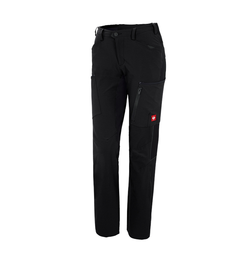 Work Trousers: Winter cargo trousers e.s.vision stretch, ladies' + black