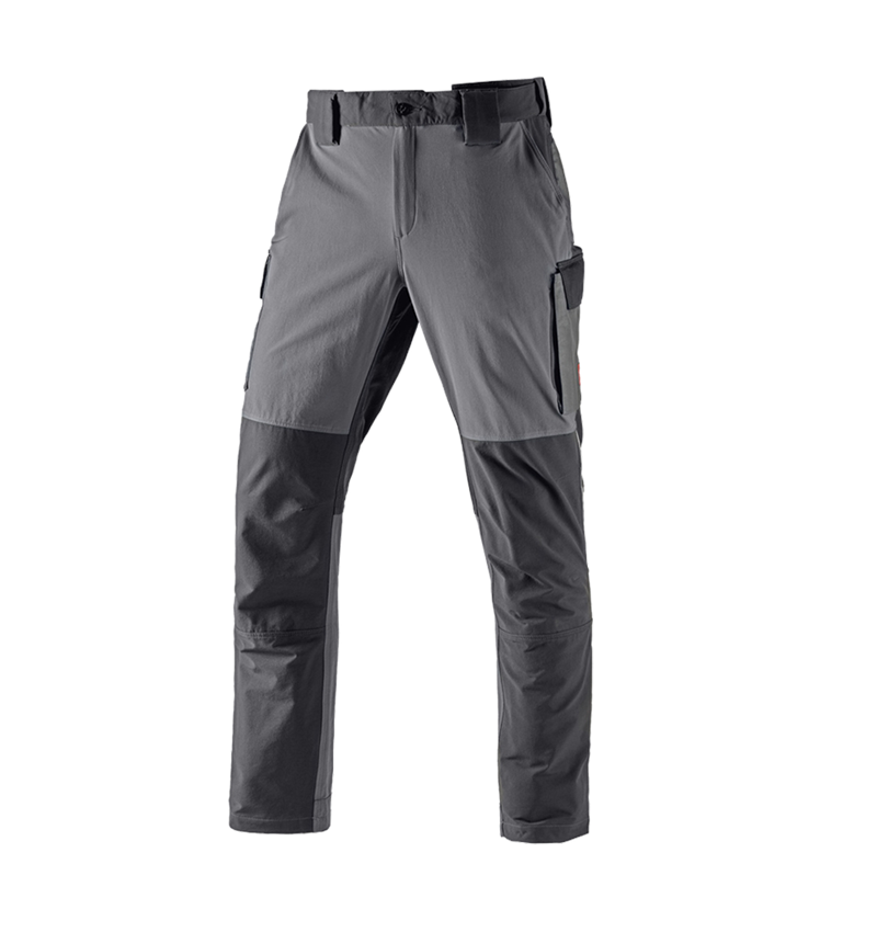 Work Trousers: Winter functional cargo trousers e.s.dynashield + cement/graphite