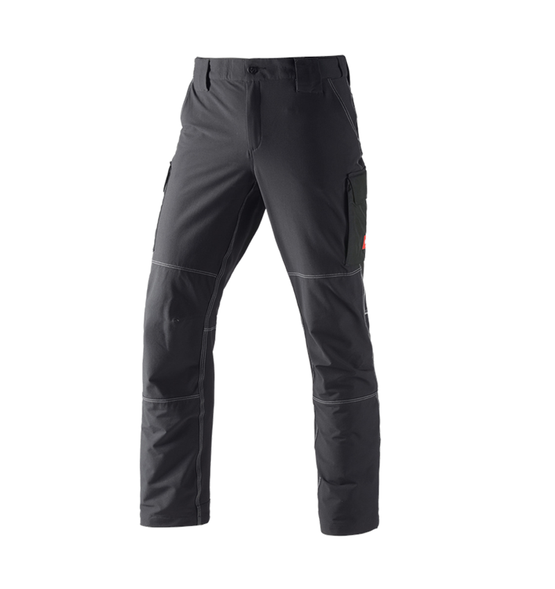 Work Trousers: Winter functional cargo trousers e.s.dynashield + black
