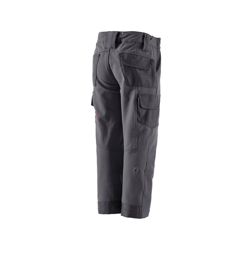 Trousers: Funct.cargo trousers e.s.dynashield solid,child. + anthracite 3