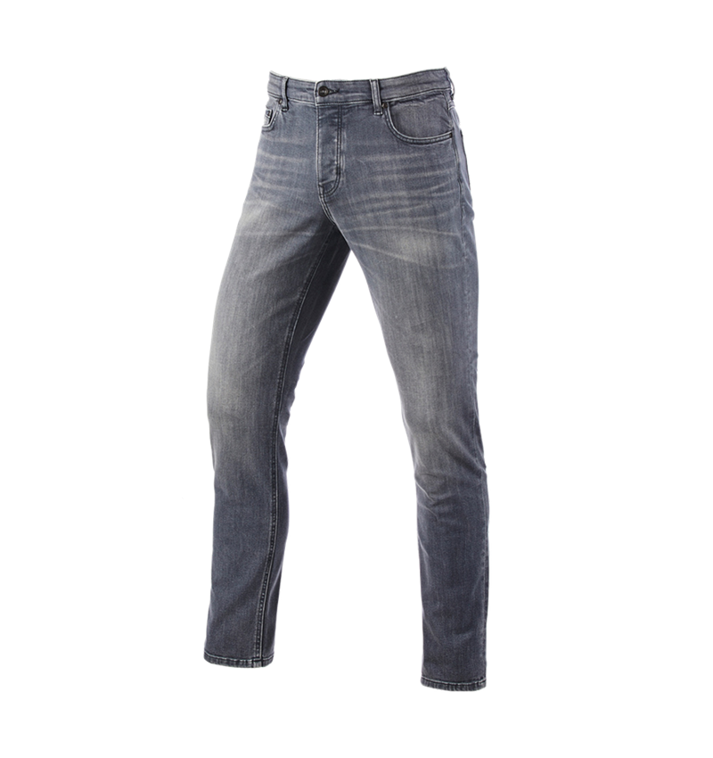 Work Trousers: e.s. 5-pocket stretch jeans, slim + graphitewashed 2
