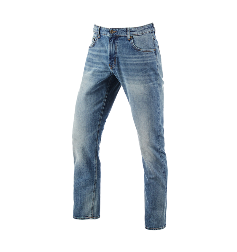 Work Trousers: e.s. 5-pocket stretch jeans, straight + stonewashed 4